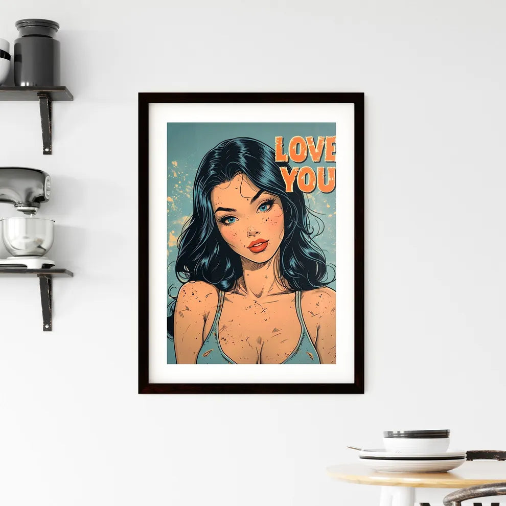 I LOVE YOU isolated - Art print of a rooftop Framed Print