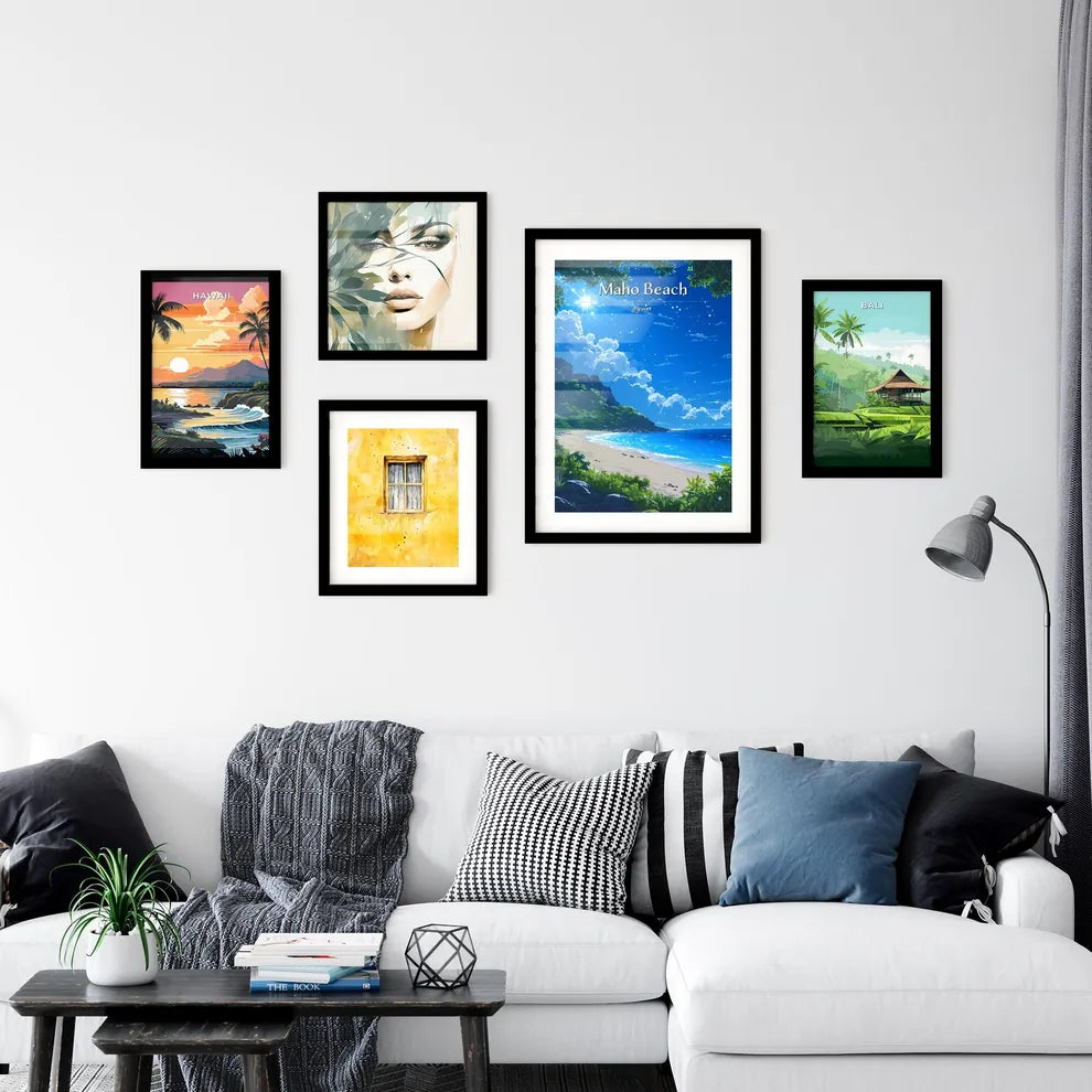 Maho Beach - Art print of a table and  Wall Art