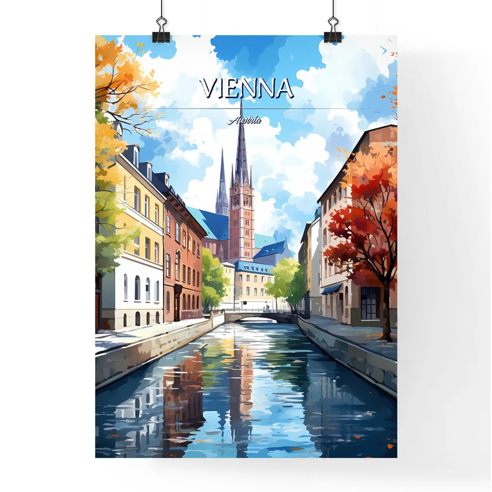 Vienna, Austria - Art print of a woman in a green uniform Poster