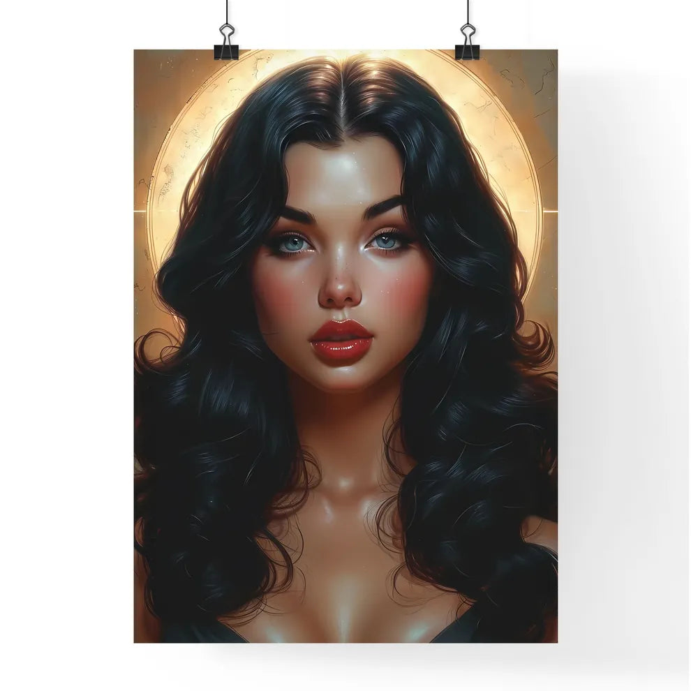 Desgin pin up girl portrait illustration - A Poster