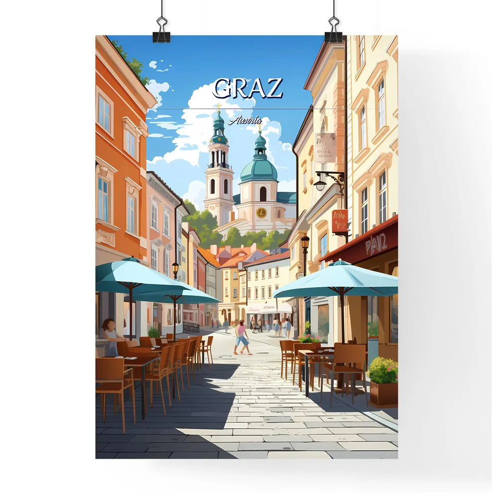 Graz, Austria - Art print of Lake Bled on an island in a body of water Poster