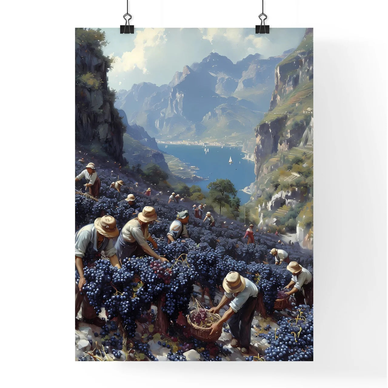 A picture of a Sicilian vineyard  Poster