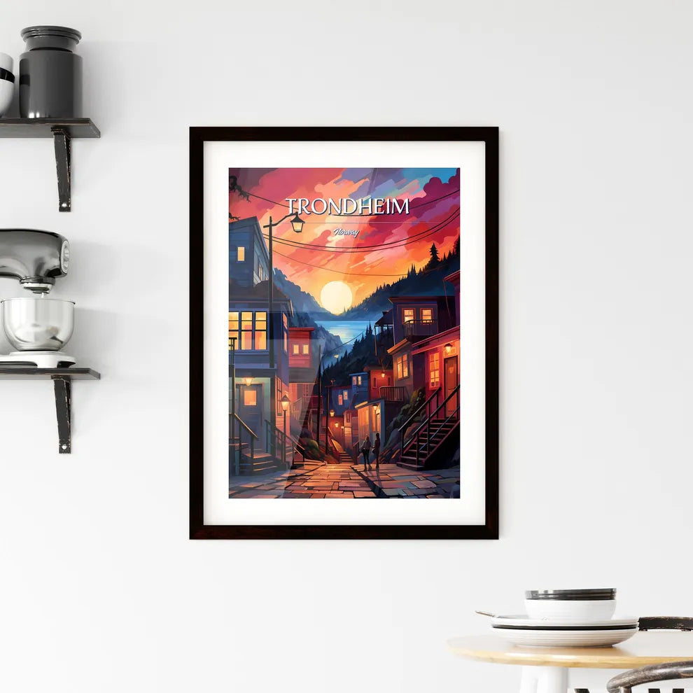 Trondheim, Norway - Art print of a woman in a garment Custom Print