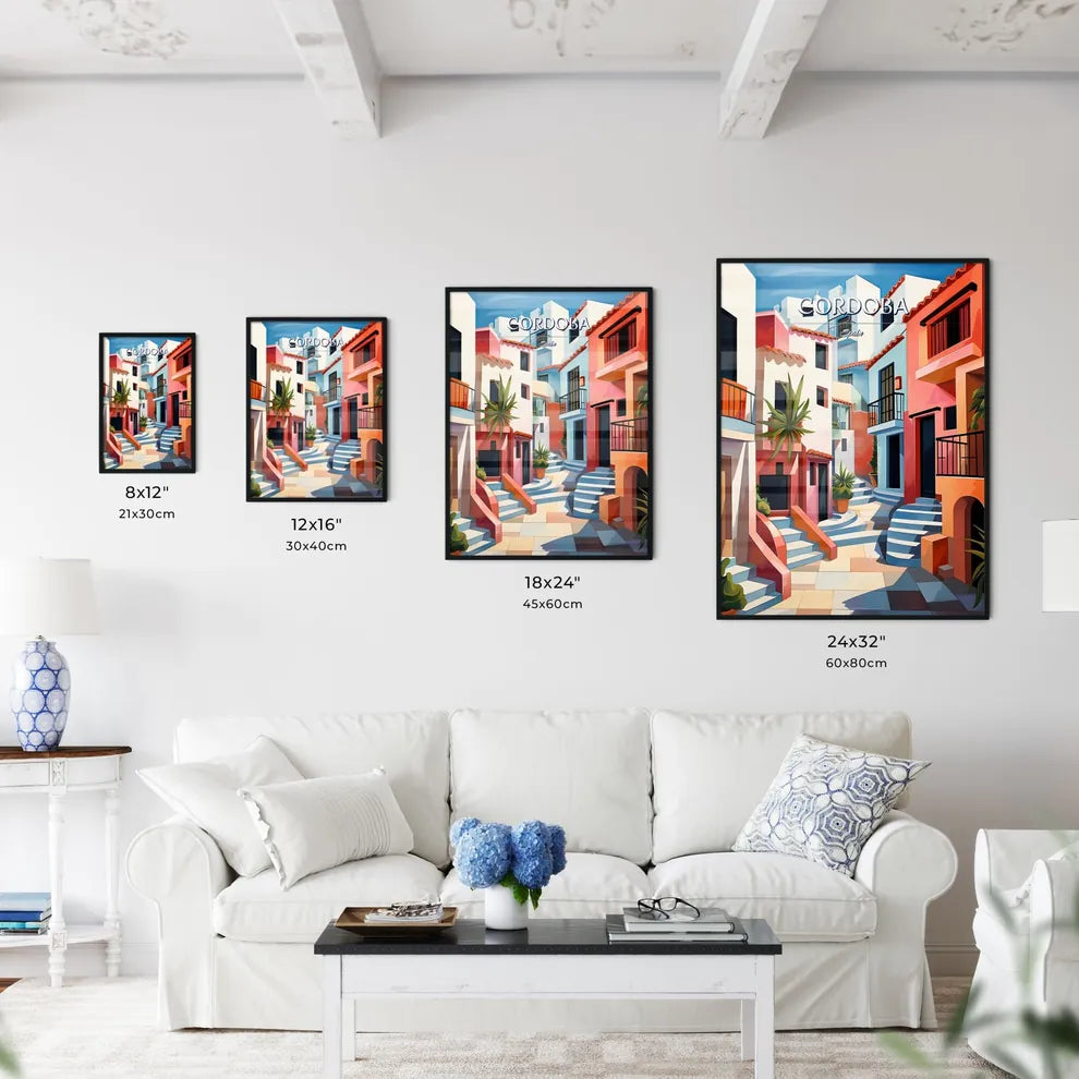 Cordoba, Spain - Art print of a group of circular objects Size Chart