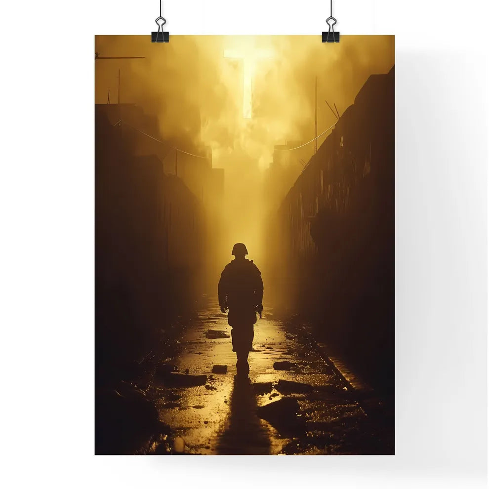 A Christian-themed movie poster, 1980s - Art print of a woman with red hair and a skeleton touching her face Poster