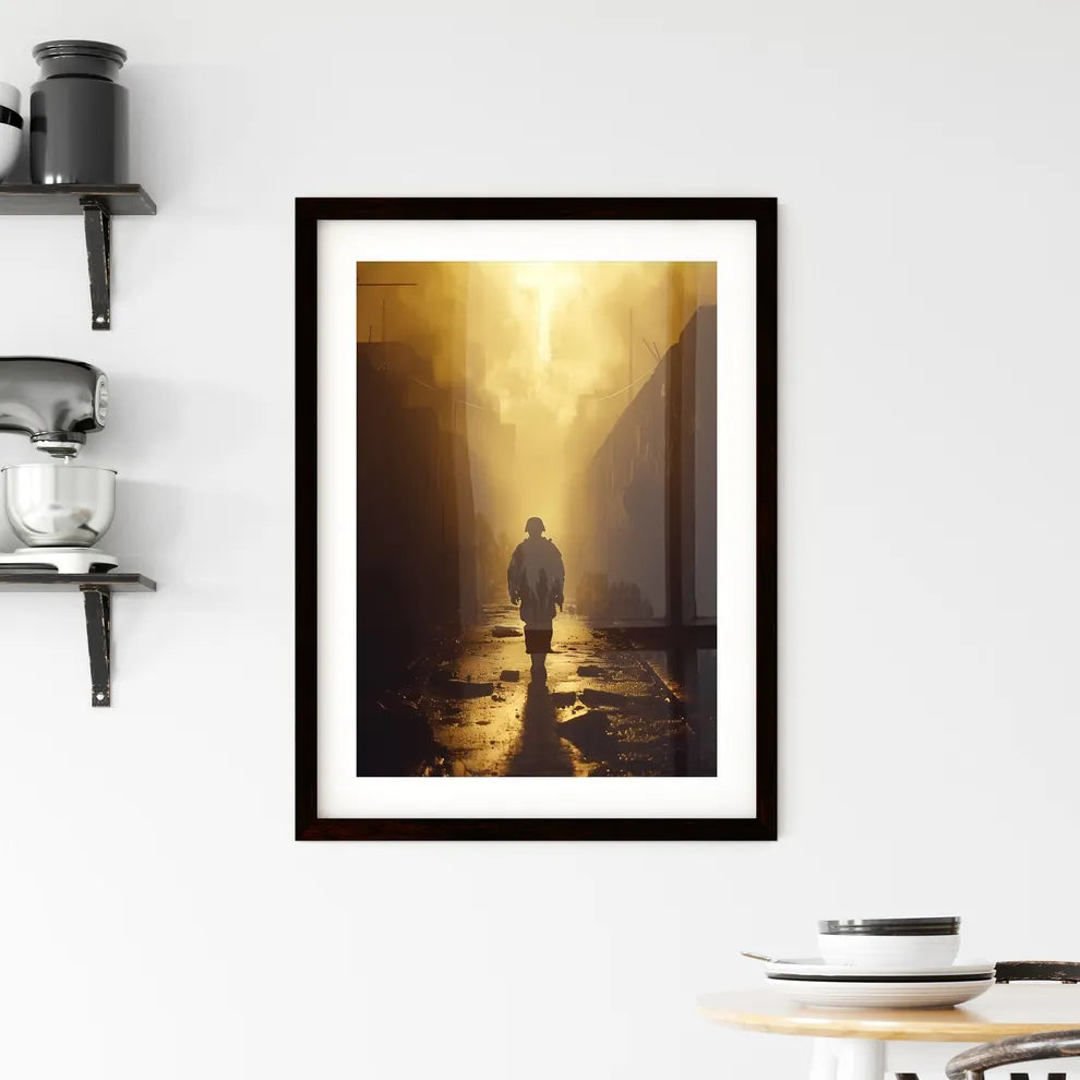 A Christian-themed movie poster, 1980s - Art print of a woman with red hair and a skeleton touching her face Custom Print