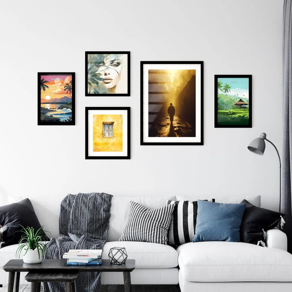 A Christian-themed movie poster, 1980s - Art print of a woman with red hair and a skeleton touching her face Interior Design