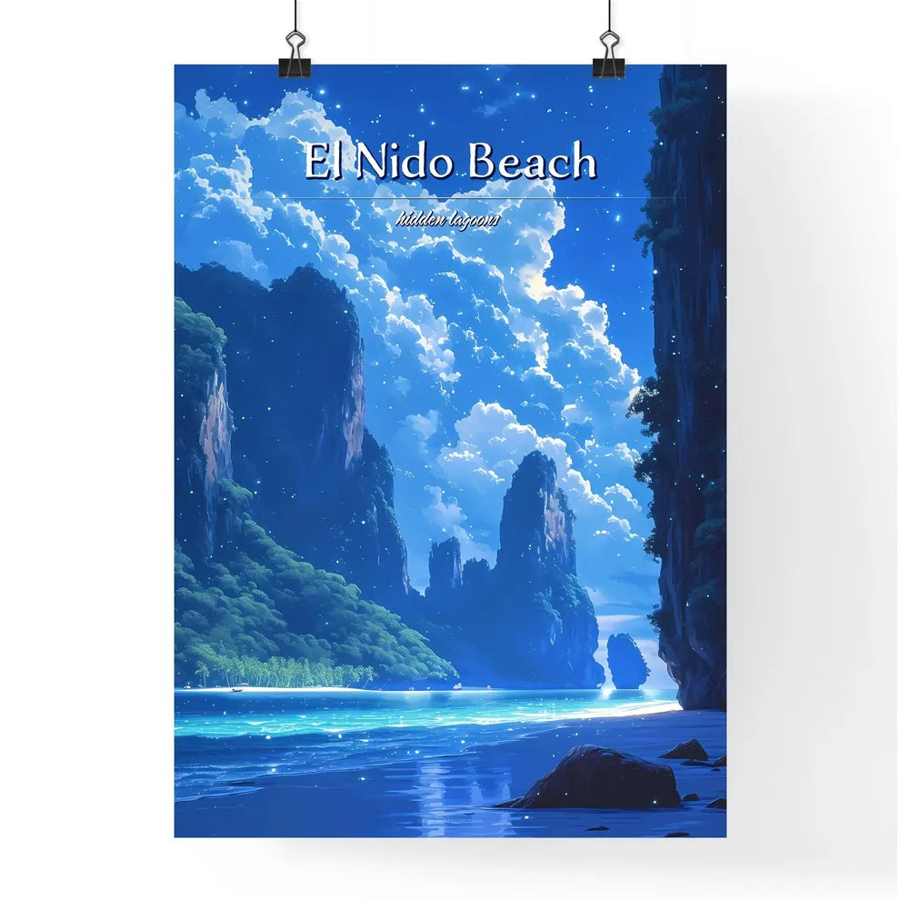 El Nido Beach - Art print of a painting o Poster