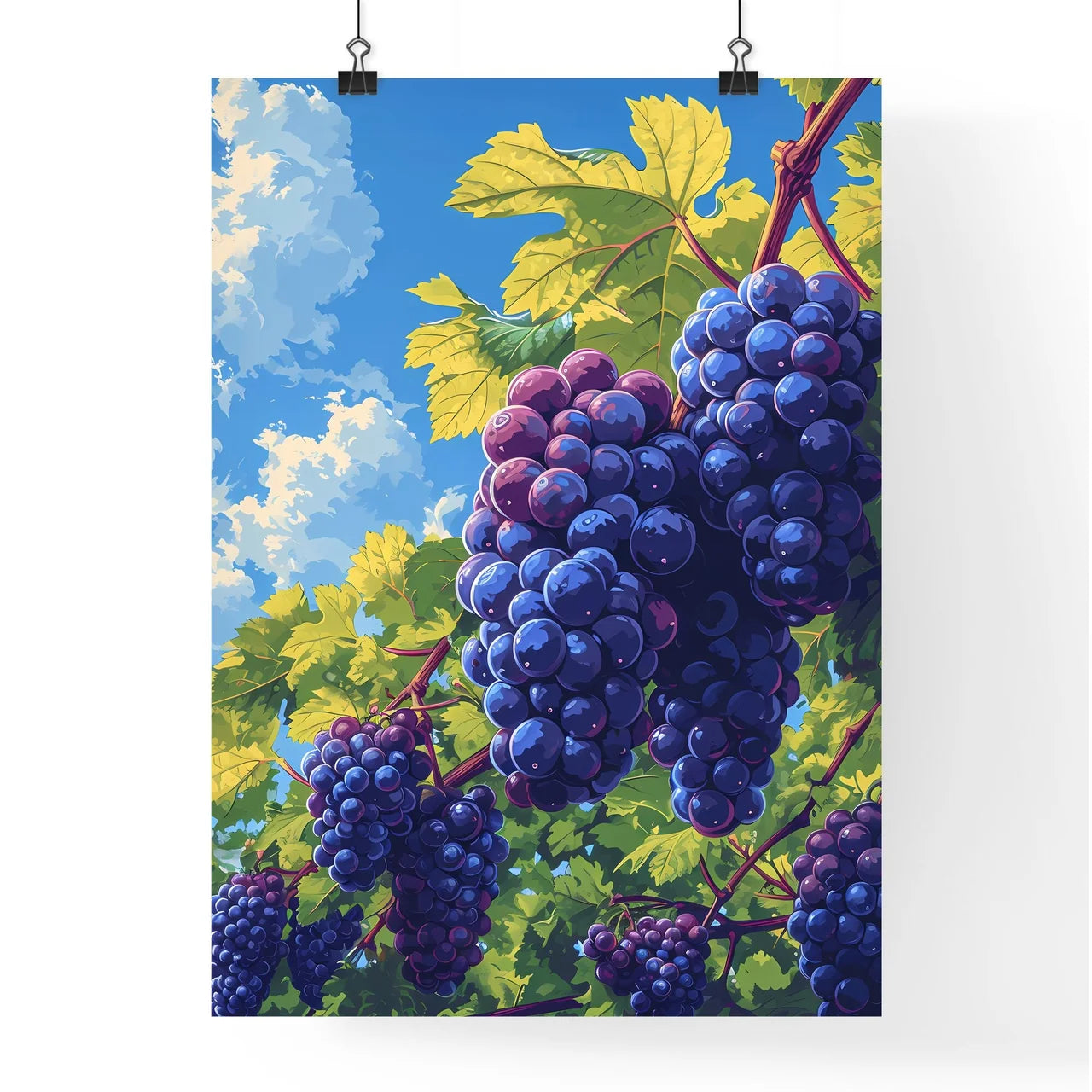 A picture of a Sicilian vineyard - Art print Poster