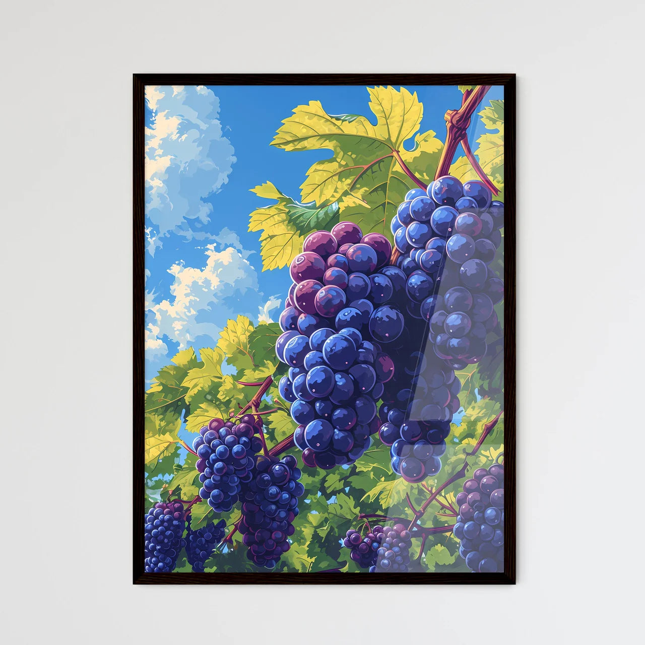 A picture of a Sicilian vineyard - Art print - Framed Art Print