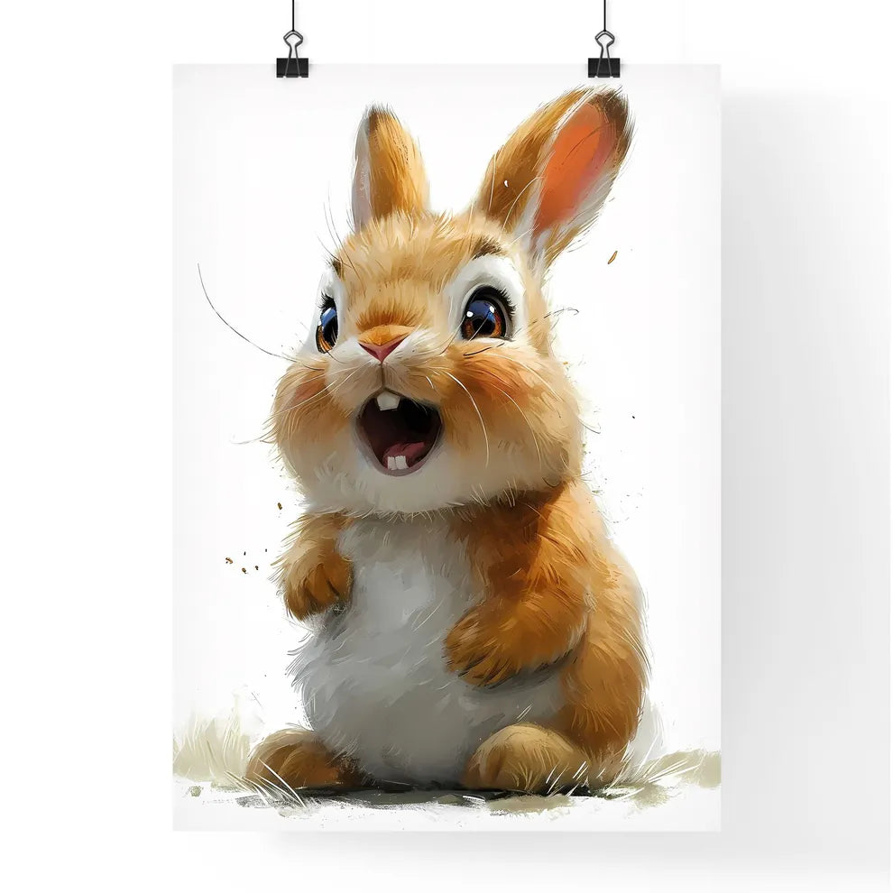 A cute fluffy bunny Poster