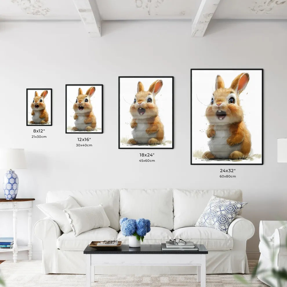 A cute fluffy bunny Size Chart