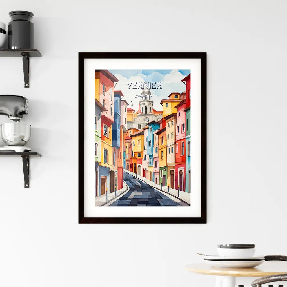 Vernier, Switzerland - Art print of a colorful lights in the air Custom Print