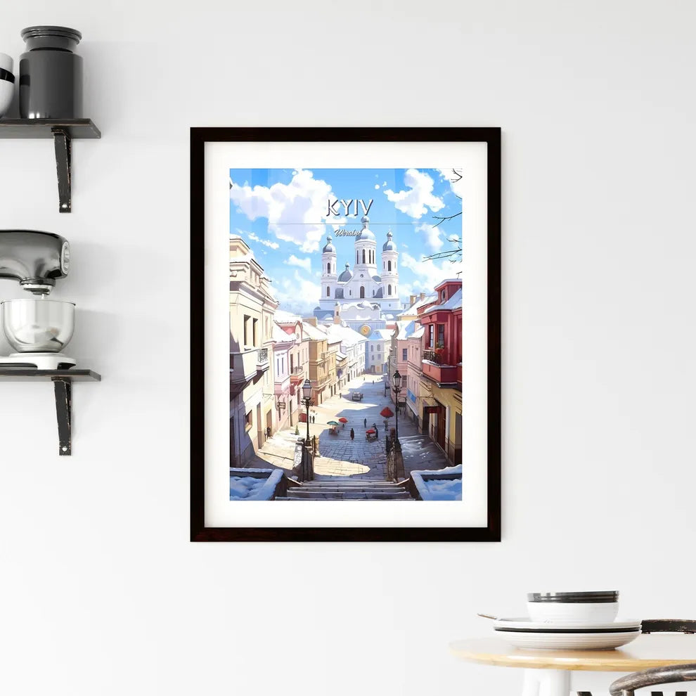 Kyiv, Ukraine - Art print of a waterfall in a lake Custom Print