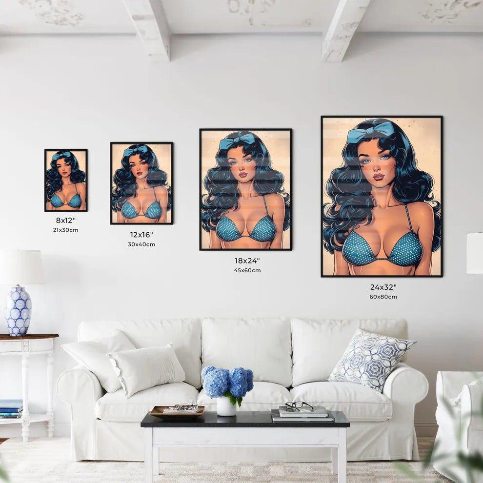 Smart vintage pin up girl - Art print of a b - Kitchen Hangings