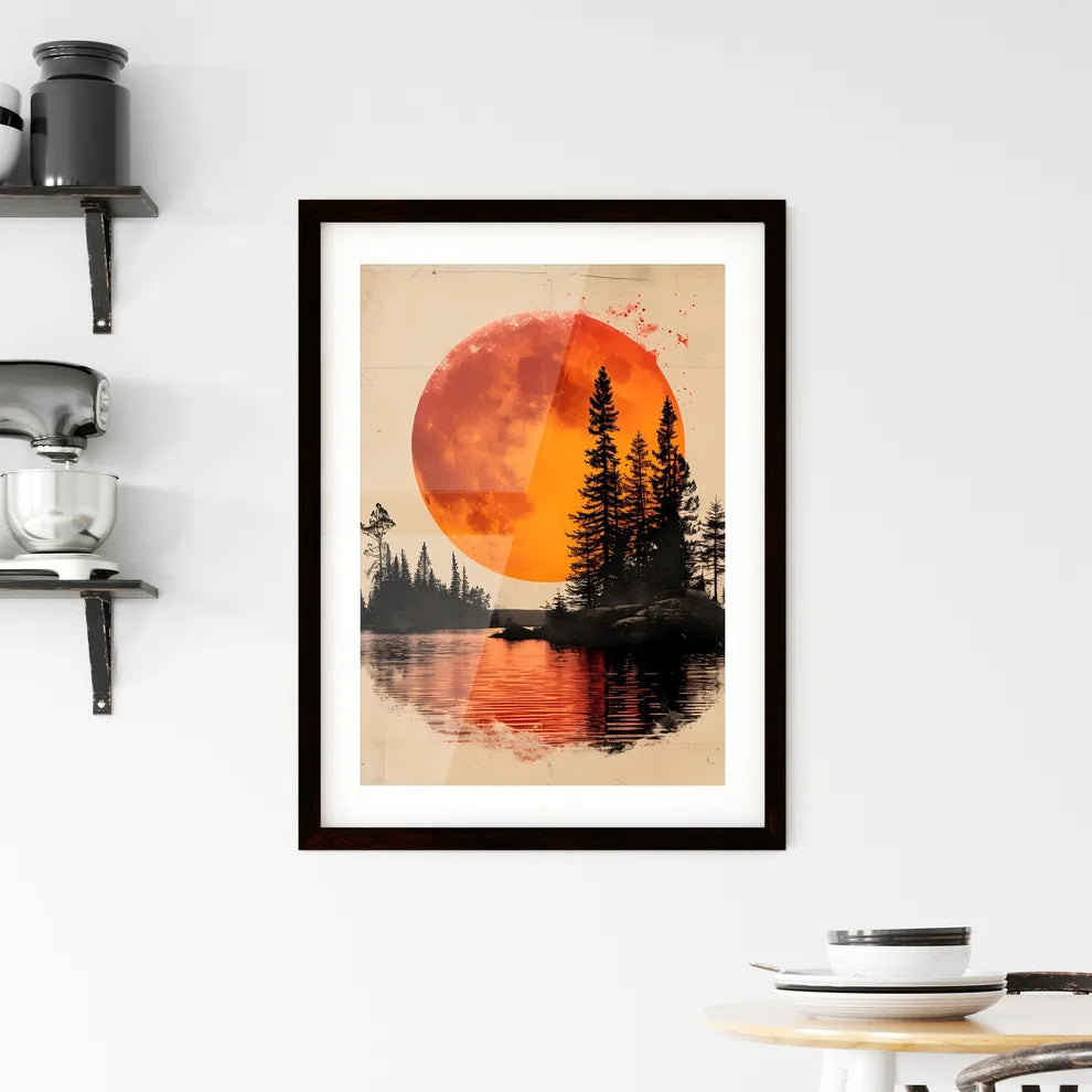 Watercolor tilable paper with christmas tree Framed Print