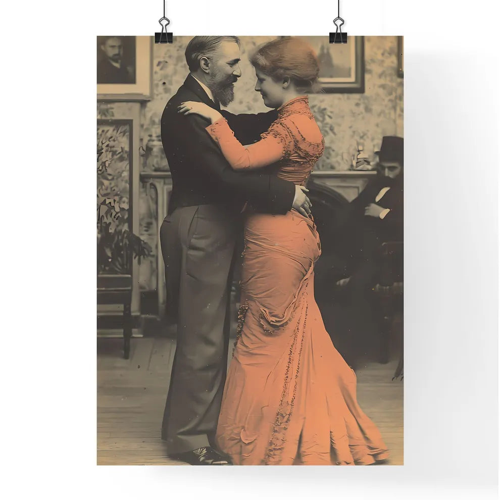 A skeleton slow dances - Art print of a wate Poster