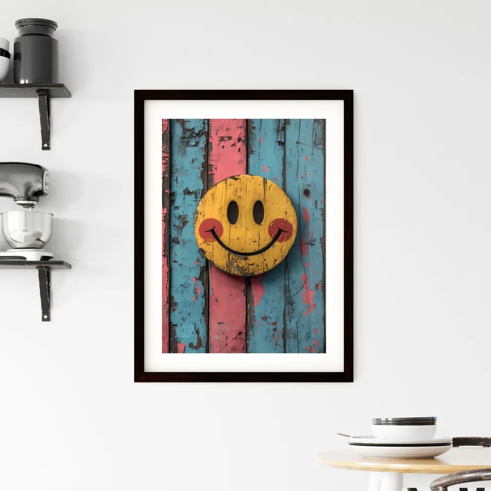 A minimalist smiley Framed Print