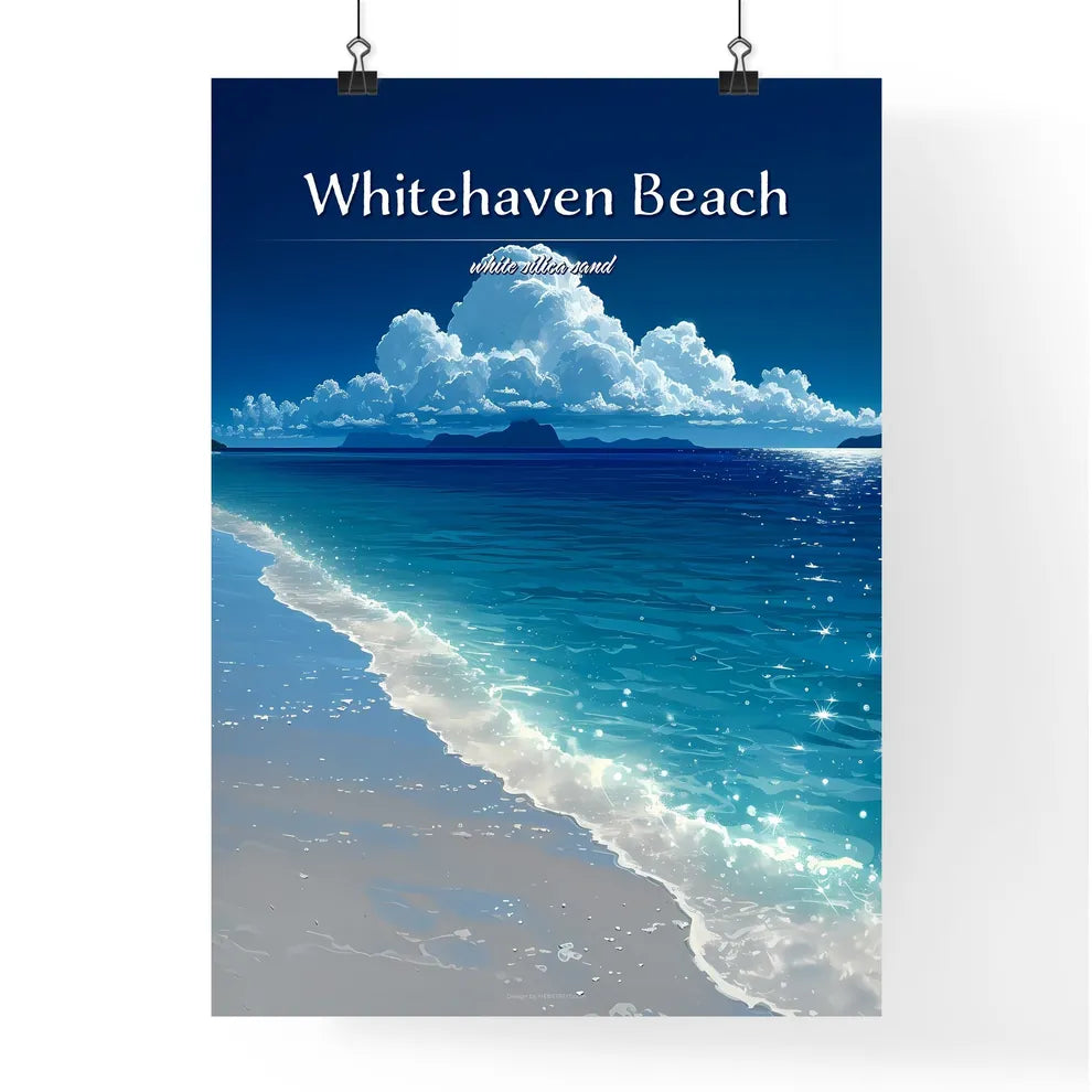 Whitehaven Beach - Art print of a colorful b Poster