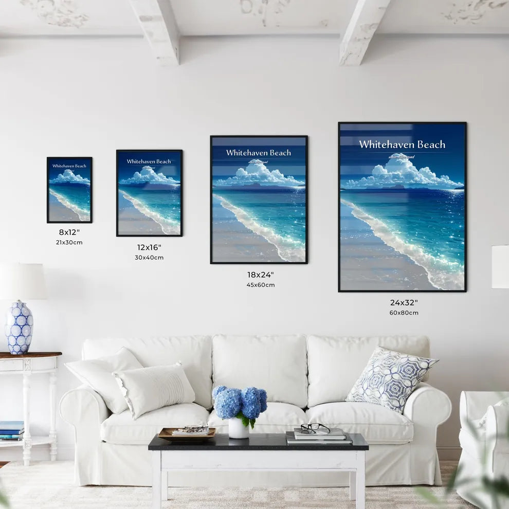 Whitehaven Beach - Art print of a colorful b - Kitchen Hangings