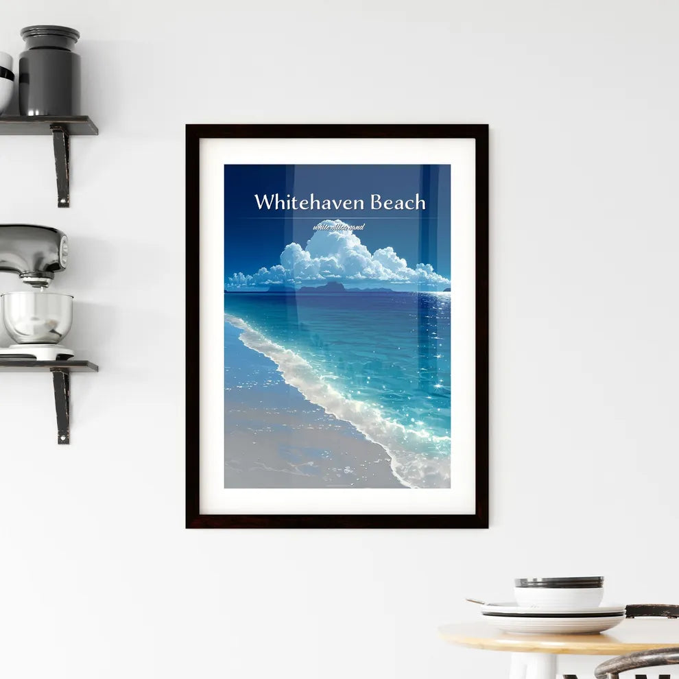Whitehaven Beach - Art print of a colorful b Framed Print