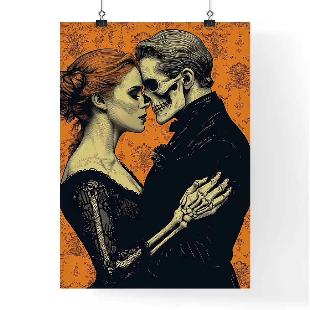 A skeleton slow dances - Art print of a pain Poster