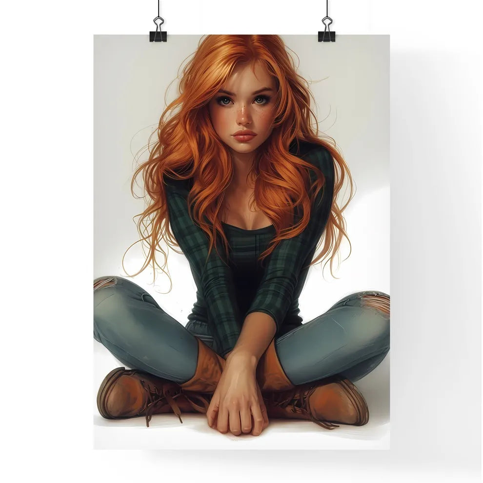 Smart vintage pin up girl - Art print of a bunches of grapes on a vine Default Title