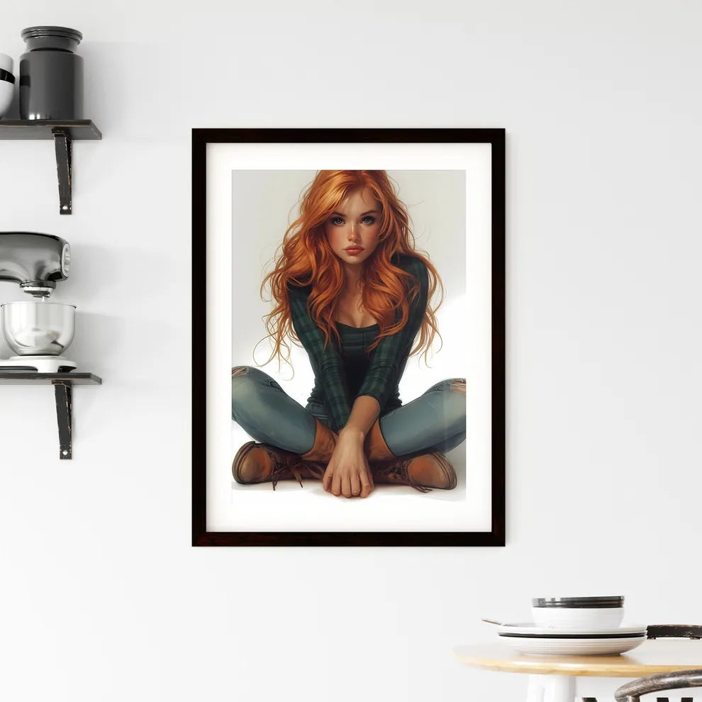 Smart vintage pin up girl - Art print of a bunches of grapes on a vine Default Title