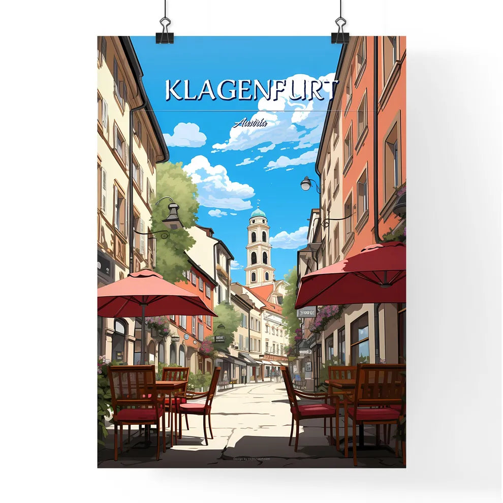 Klagenfurt, Austria - Art print of a sandy area with the sun shining Poster