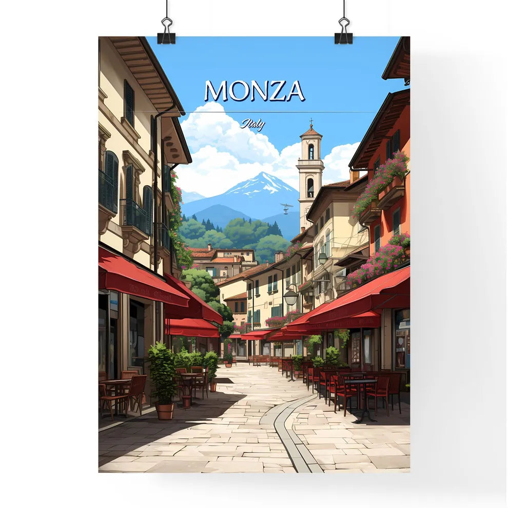 Monza, Italy - Art print of a group of people holding swords in front of a stained glass window Poster