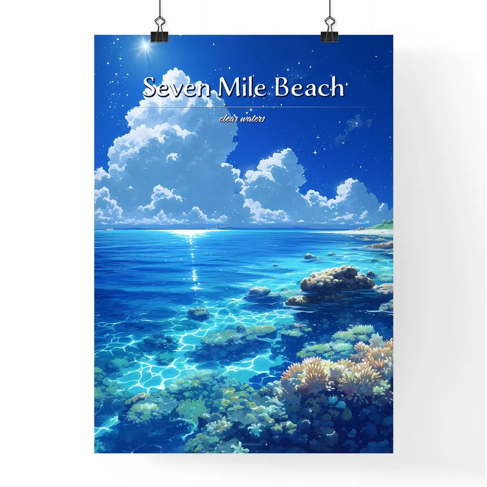 Seven Mile Beach - Art print of a street wit Poster
