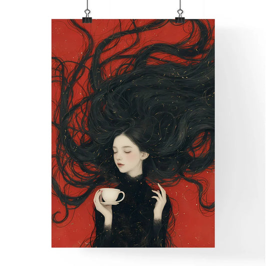Woman with very long hair Poster