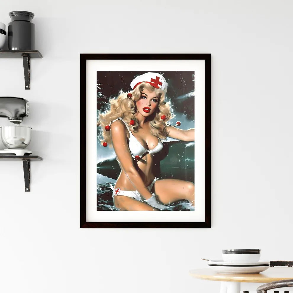 The head nurse sharply directed the nurses r Framed Print