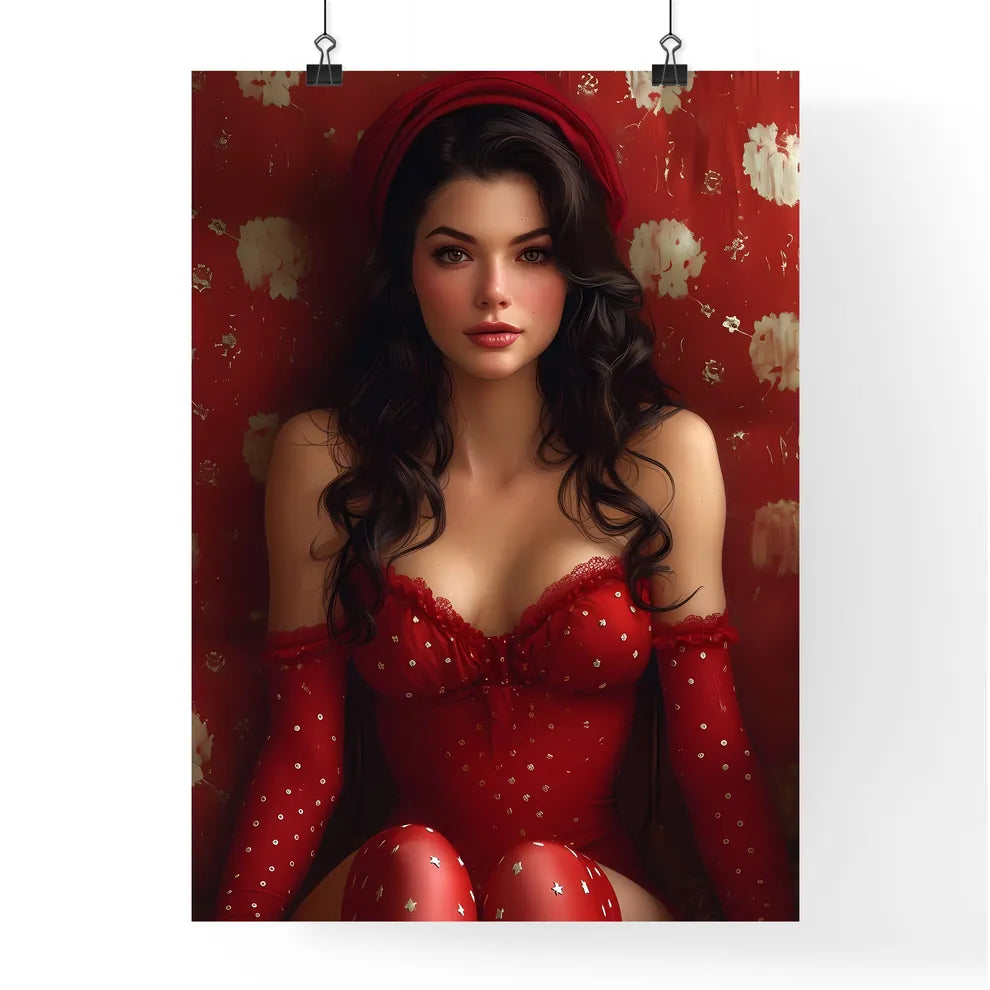 Desgin pin up girl portrait illustration - A Poster