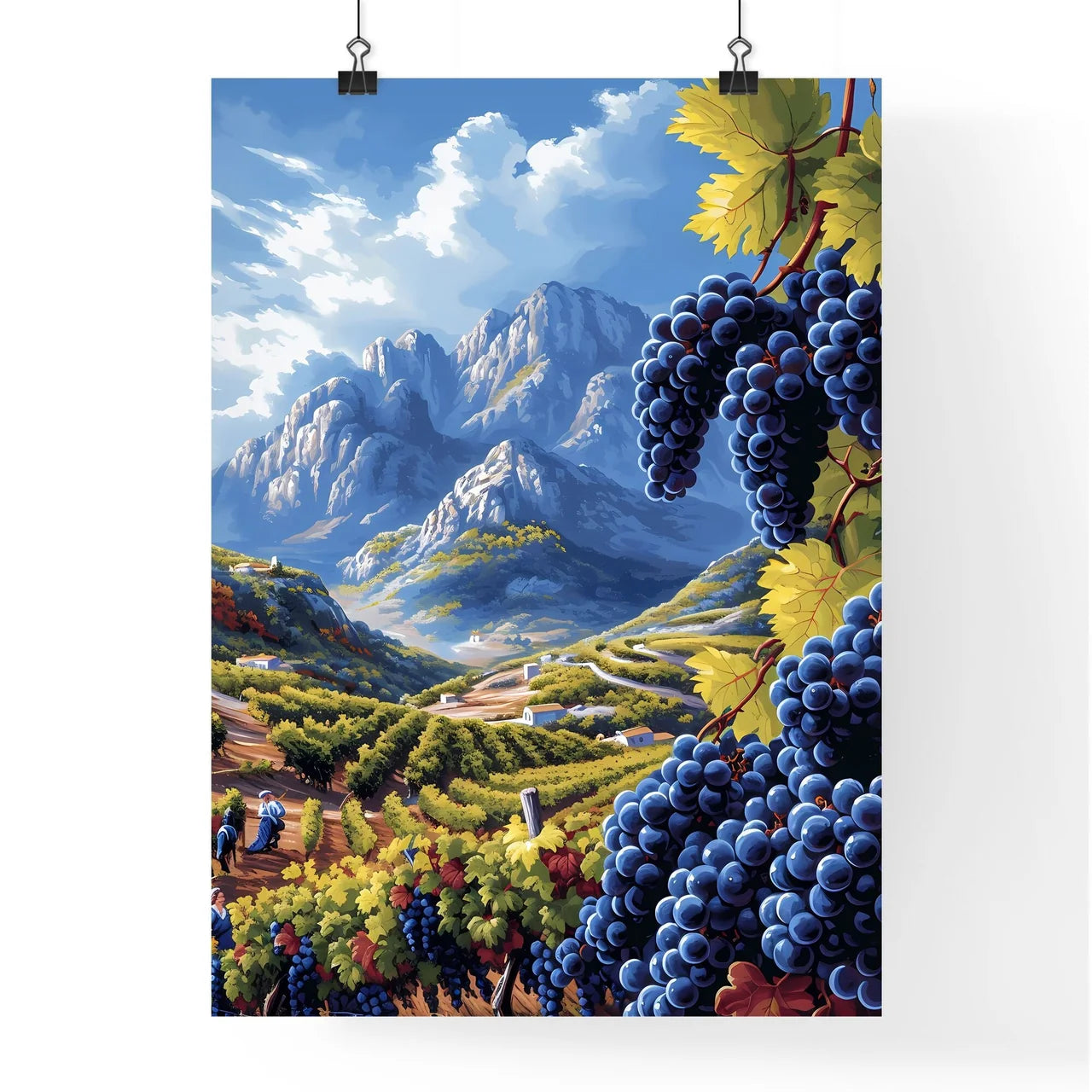 A picture of a Sicilian vineyard - Art print Poster