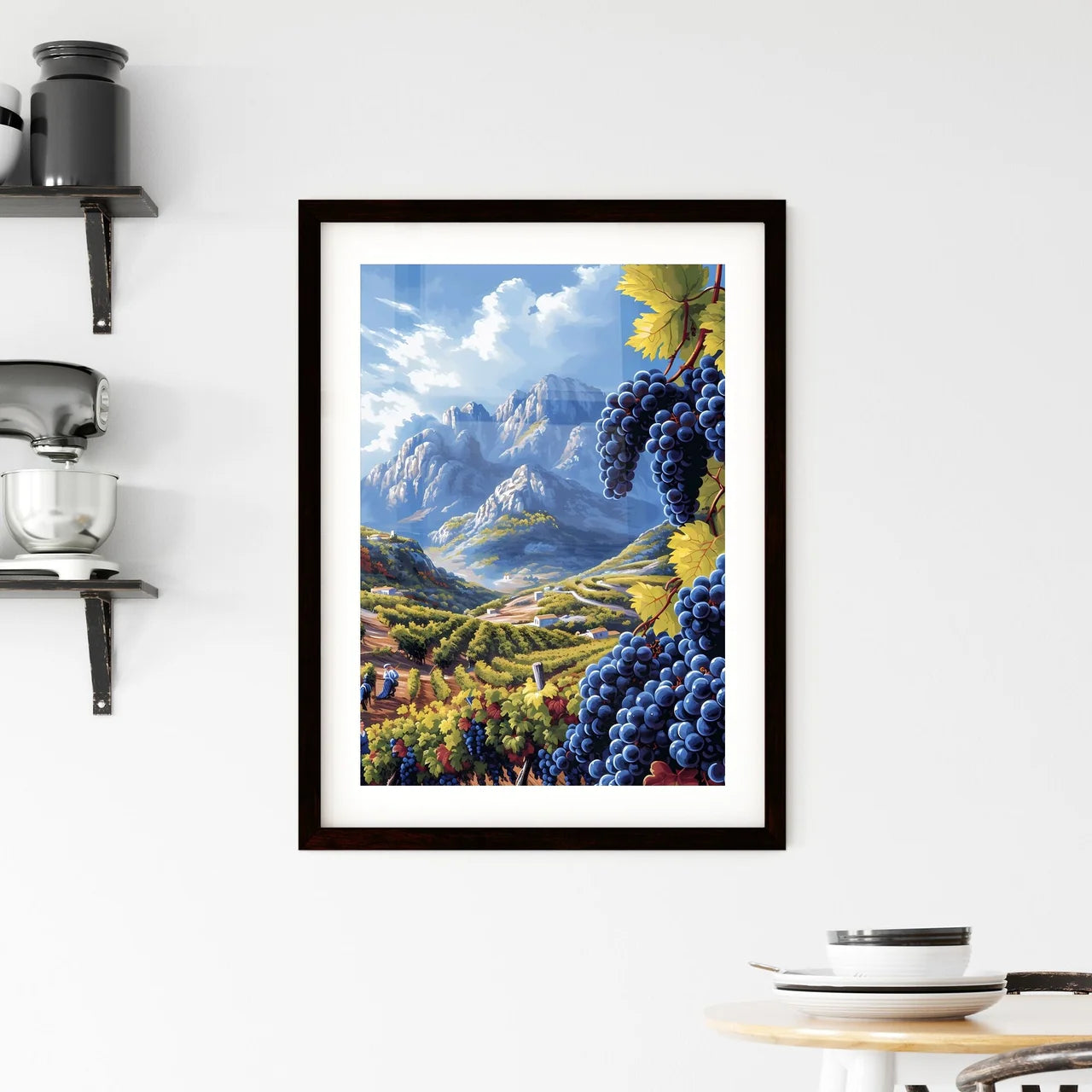 A picture of a Sicilian vineyard - Art print Framed Print