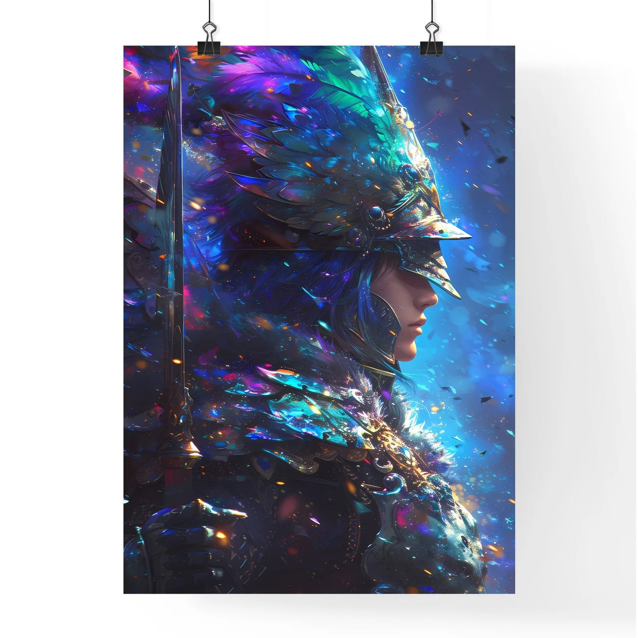 Portrait of the seven archangels Michael Poster