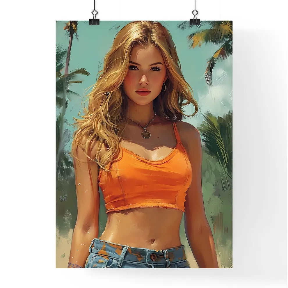 Vintage poster design - Art print of a woman Poster