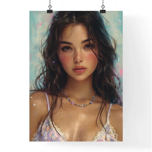 Old comic book style pin up girl - Art print Poster