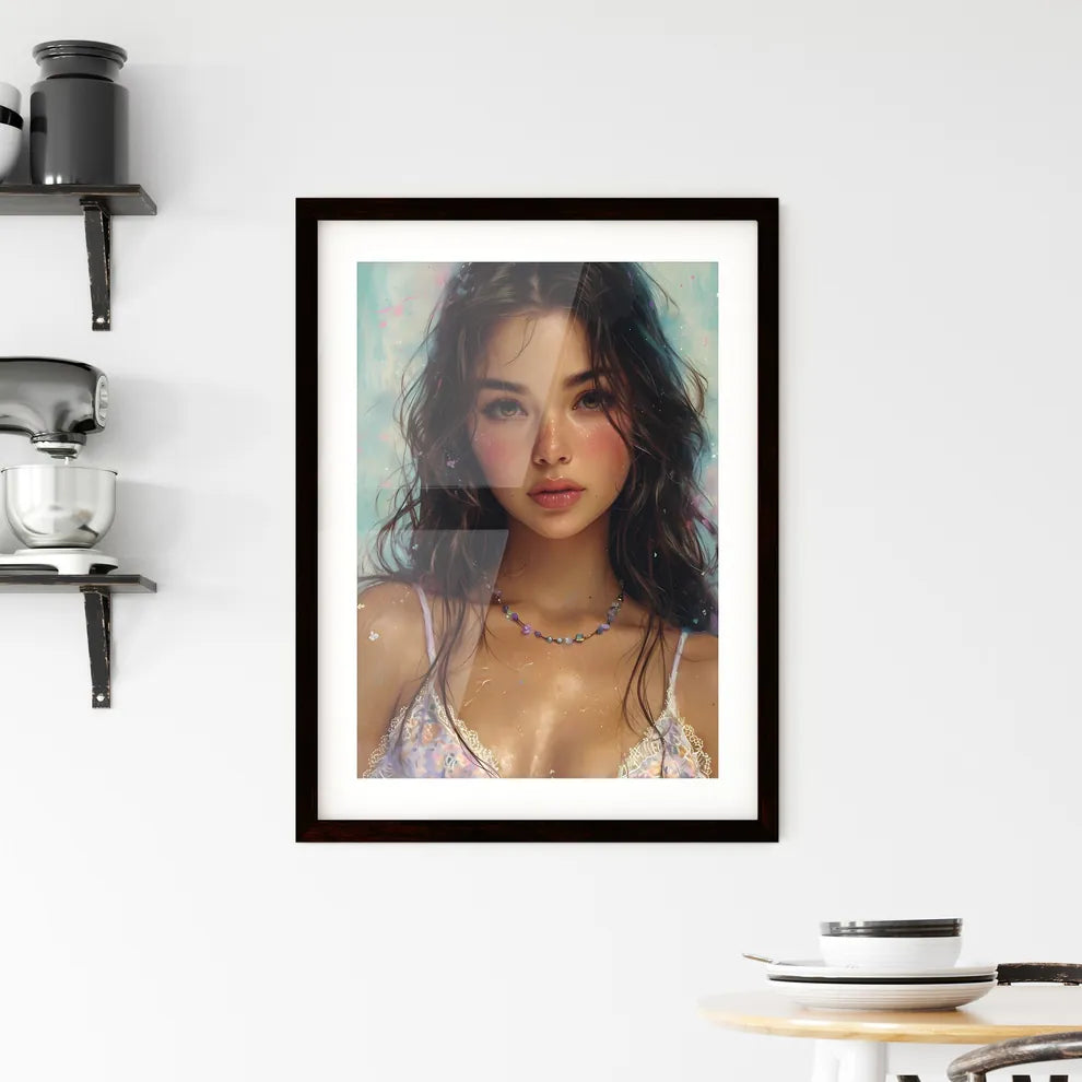 Old comic book style pin up girl - Art print Framed Print