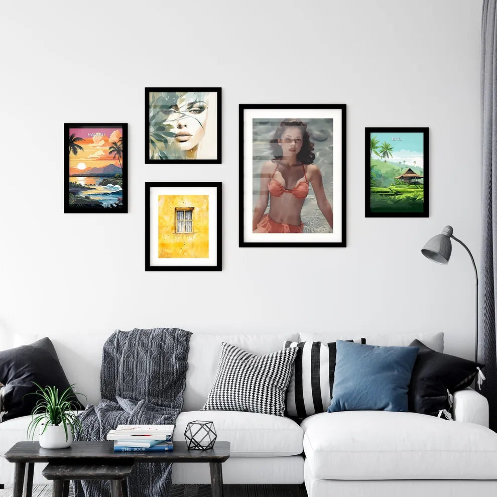 Vintage poster design - Art print of a woman Wall Art