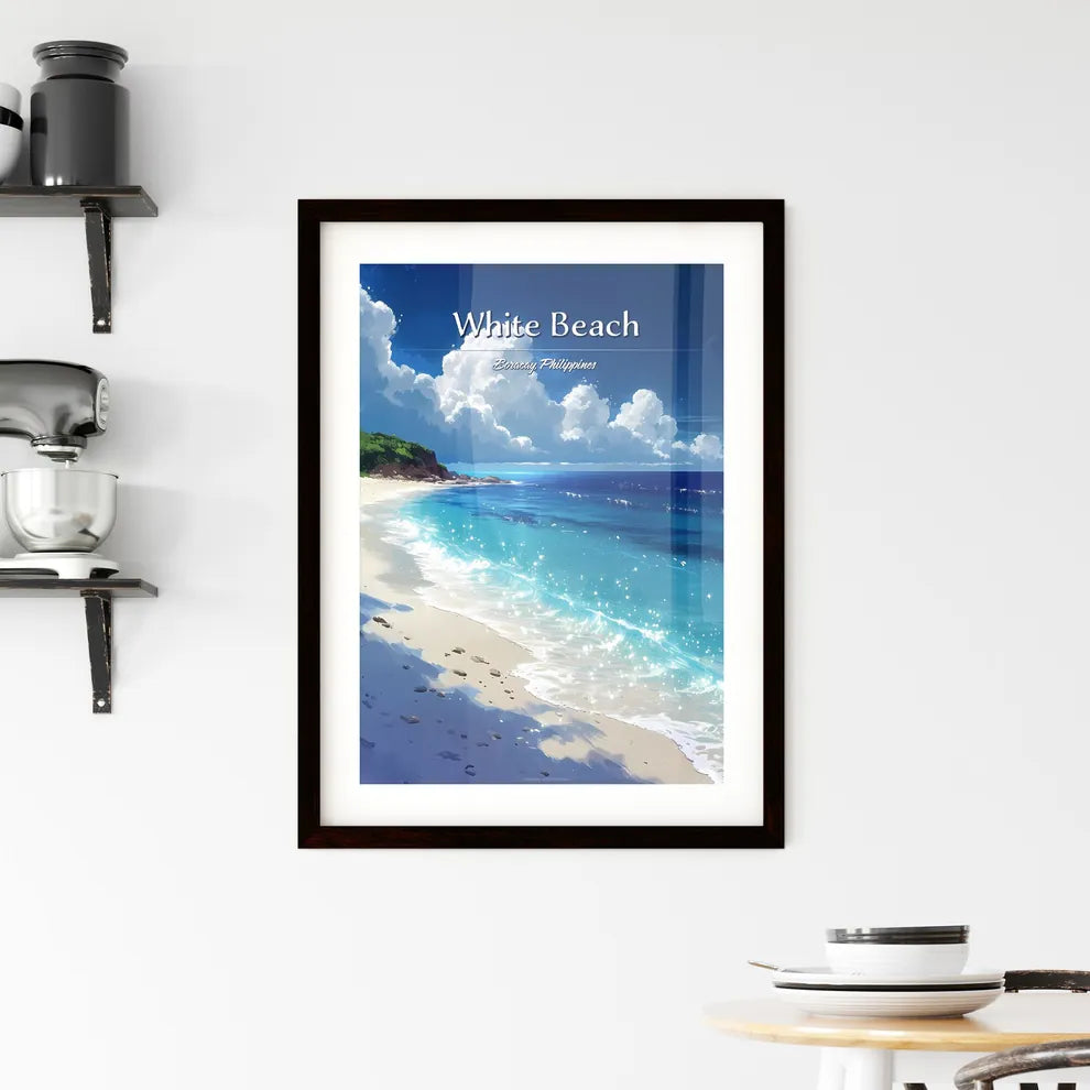 White Beach (Boracay) - Art print of a beach Framed Print