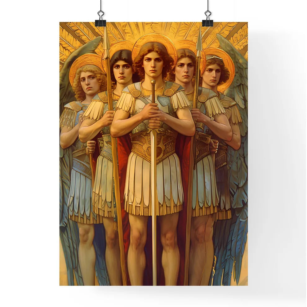 Portrait of the seven archangels Michael Poster