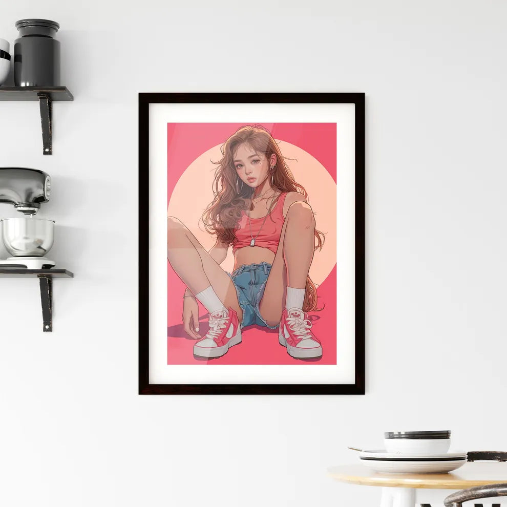 Saint mary anime - pop art style - comic boo Framed Print