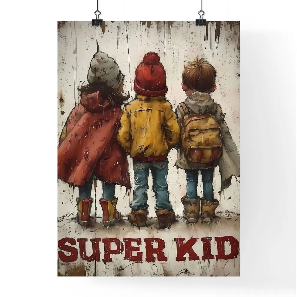 Cute cartoon of Child-friendly superhero - A Poster