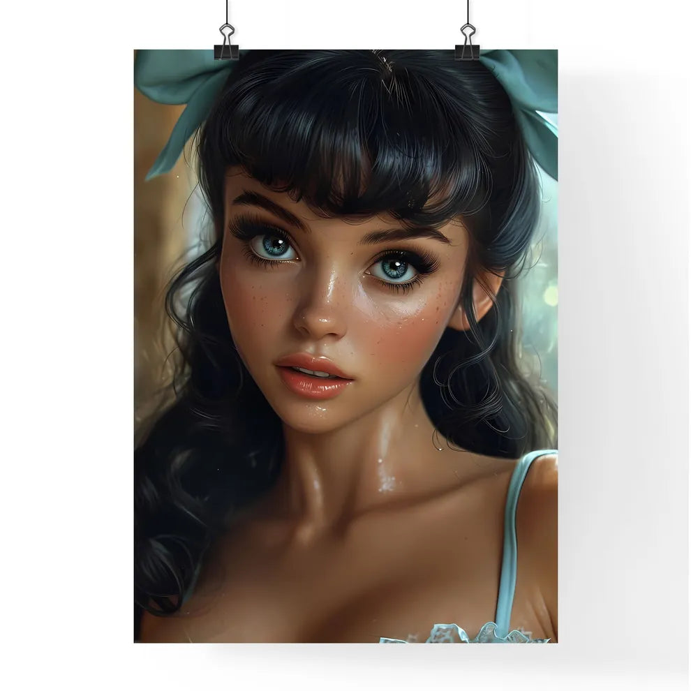 Desgin pin up girl portrait illustration - A Poster