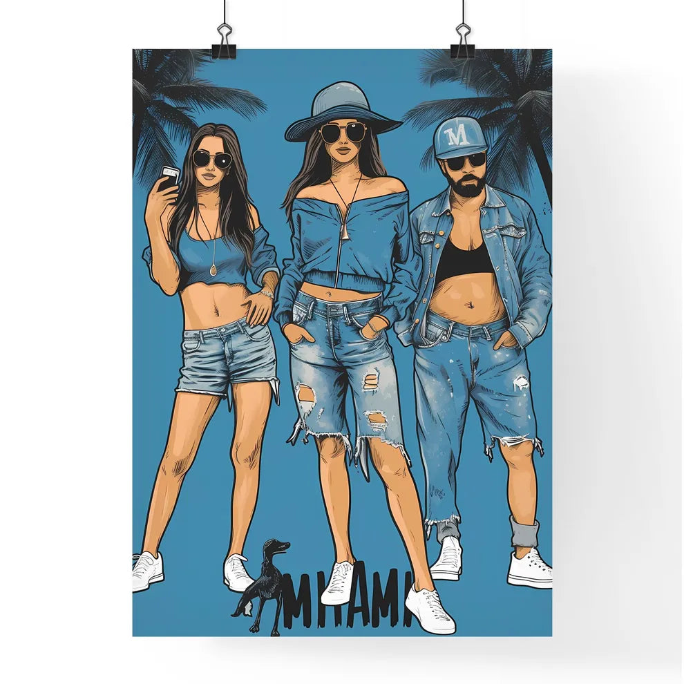 Poster with bottom text MIAMI in bold font - Poster