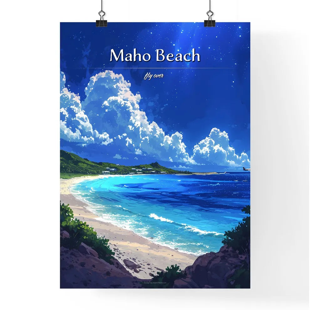 Maho Beach - Art print of a beach with Poster