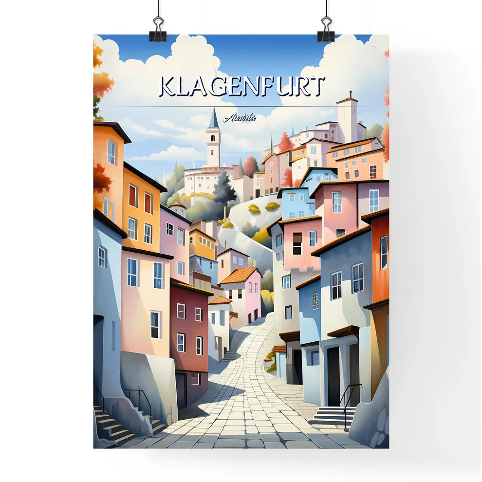 Klagenfurt, Austria - Art print of a painting of a town Poster
