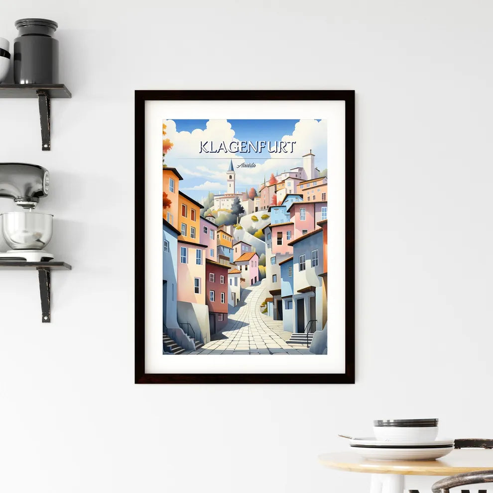 Klagenfurt, Austria - Art print of a painting of a town Custom Print